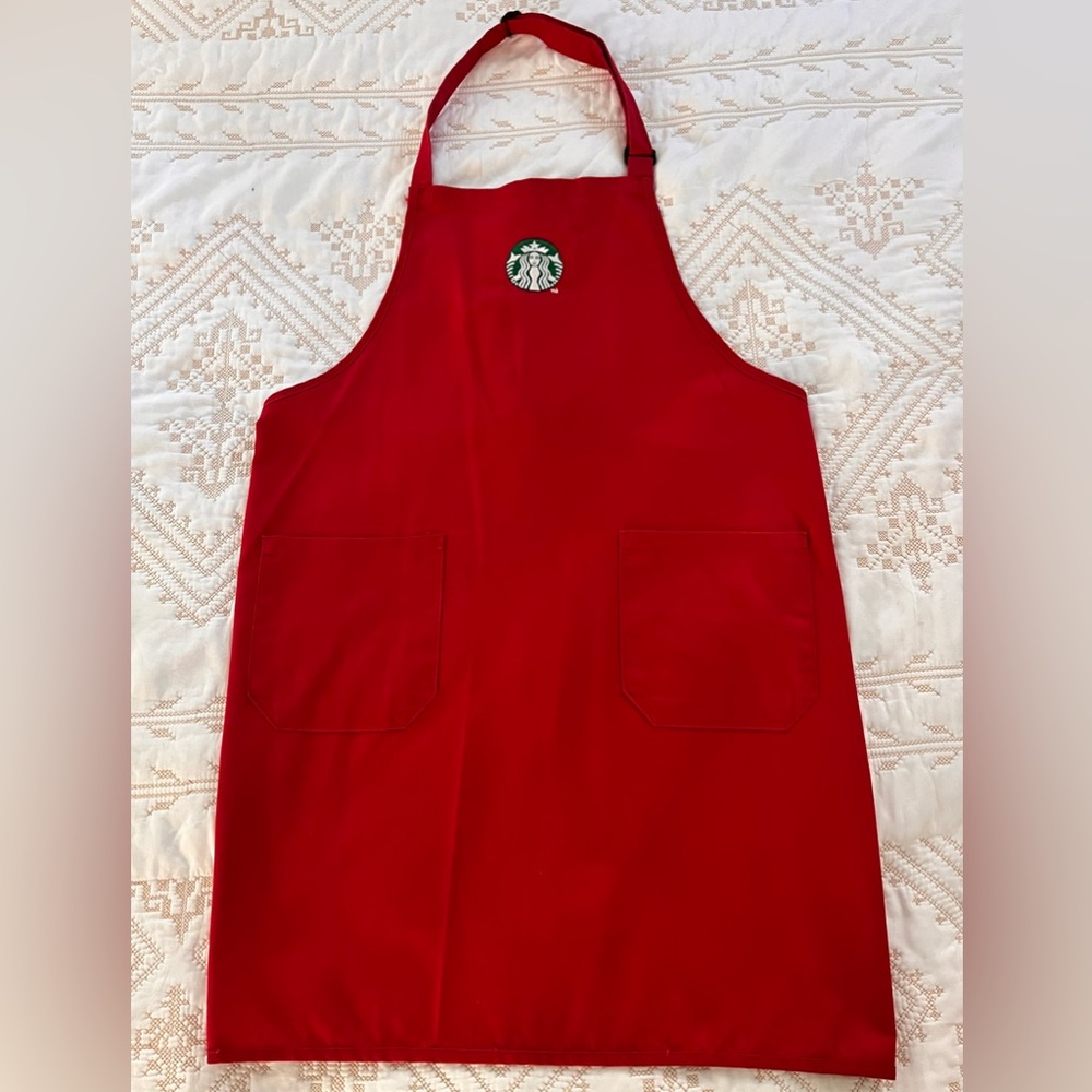Starbucks Red Apron~Starbucks Holiday Apron~Christmas Apron